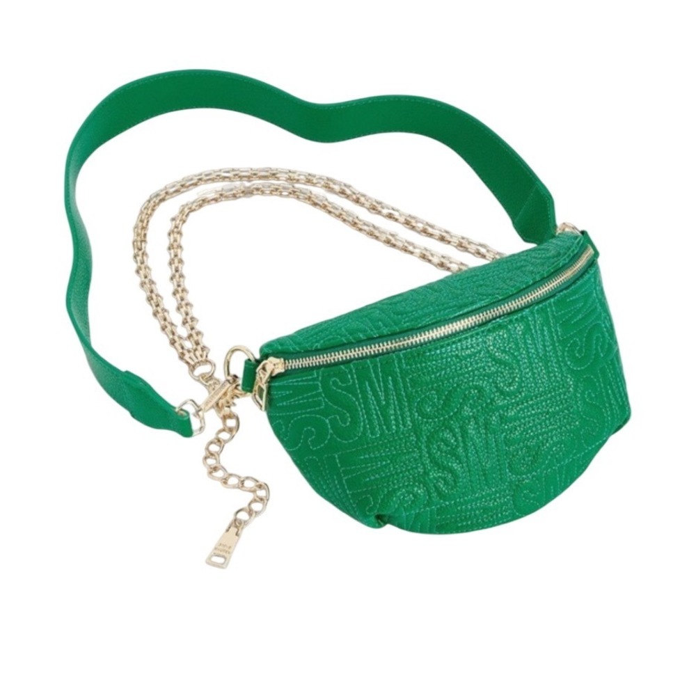 Steve Madden Brandie‎ Embossed Faux Leather Belt Bag Bright Green